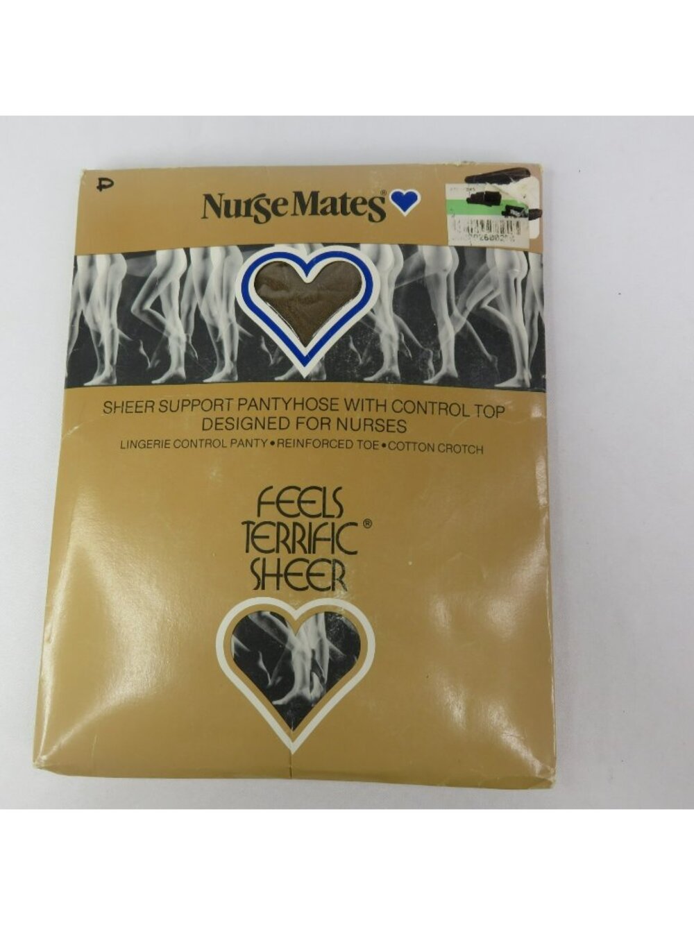 Vintage Nurse Mates Feels Terrific Sheer Pantyhose Size D Control Top NOS